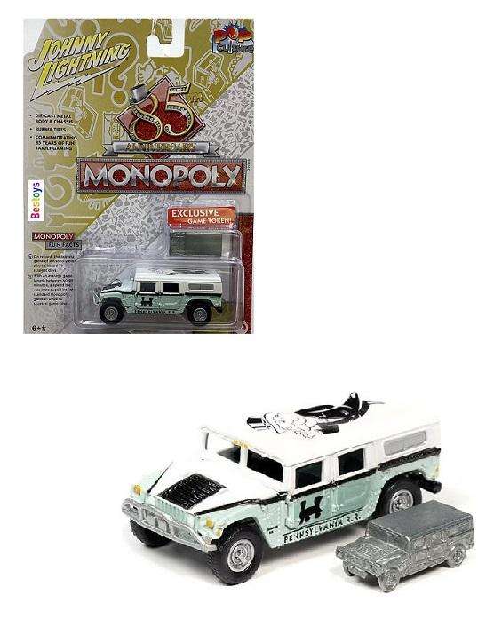 Johnny Lightning Pop Culture Hummer H 1 H1 2004 "Monopoly" + Game Token