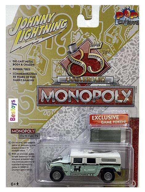 Johnny Lightning Pop Culture Hummer H 1 H1 2004 "Monopoly" + Game Token