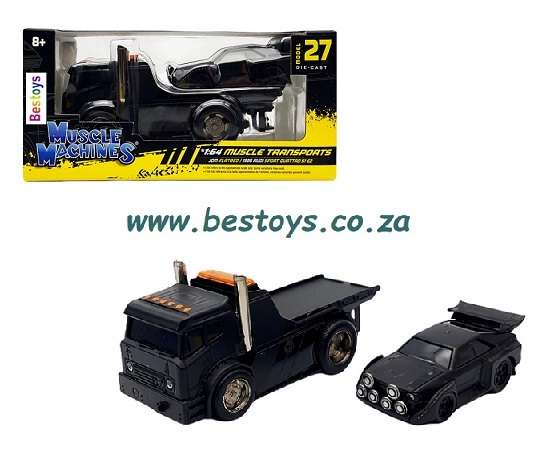 Maisto Muscle Machines Transport JDM Flatbed Truck + Audi Sport Quattro S1 E2 1986