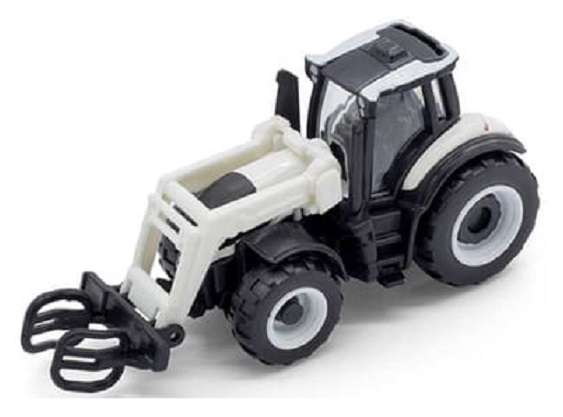 Maisto Mini Work Machines Tractor Valtra M2/Q M2 Q + bale handler Farm +- 1/64 scale