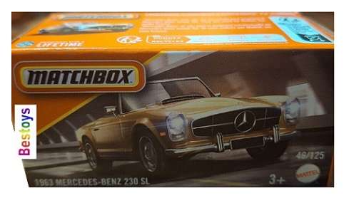 Matchbox Power Grab 2025 46/125 Mercedes Benz 230 SL 1963 1/64 scale