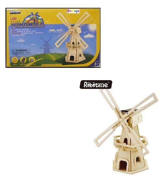 Robotime Solar Windmill 3D 3-D puzzle incl motor & solar panel ideal gift