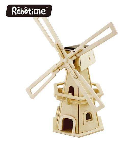 Robotime Solar Windmill 3D 3-D puzzle incl motor & solar panel ideal gift