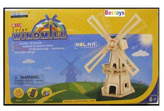 Robotime Solar Windmill 3D 3-D puzzle incl motor & solar panel ideal gift
