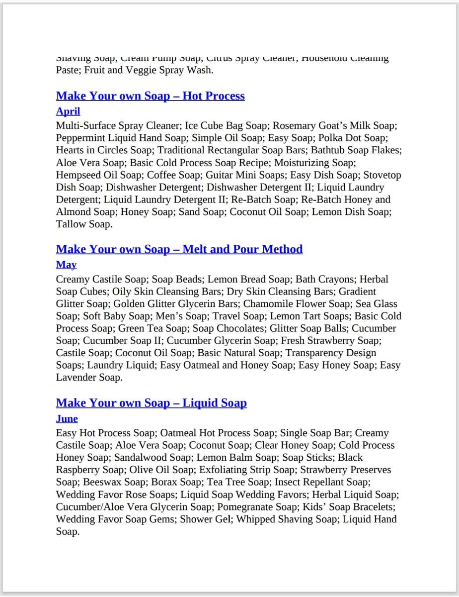 365 Days of Soap Making PDF EBOOK