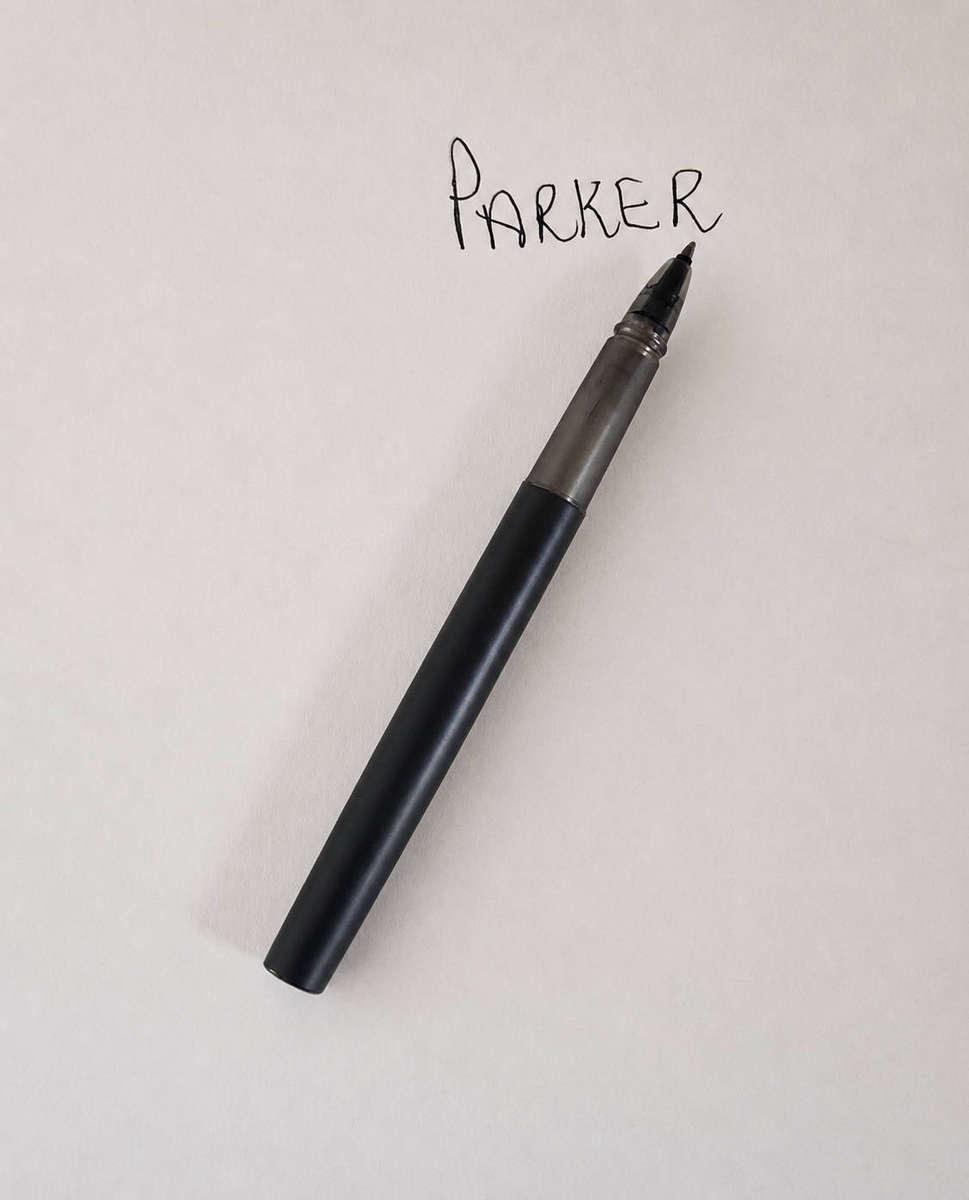 Parker Vector XL Rollerball in matte black with a chrome clip