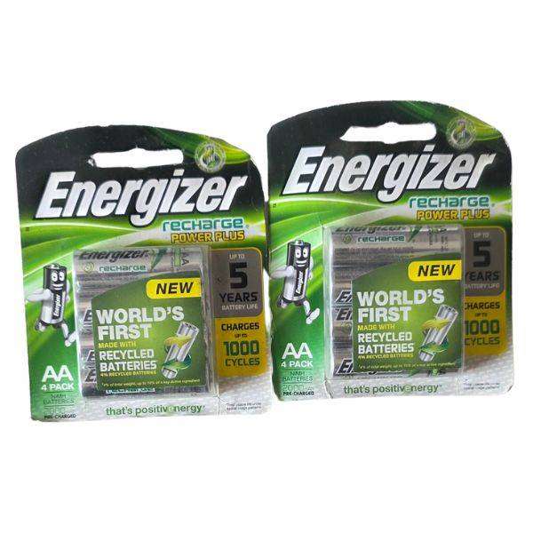 Energizer Recharge Power Plus AA Batteries Bundle - 8 Batteries Total