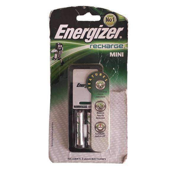Energizer Recharge Mini Charger + 2x AAA Batteries