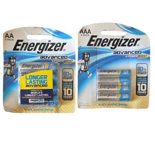 Energizer Advanced AA + AAA Batteries Bundle - 8 Batteries Total