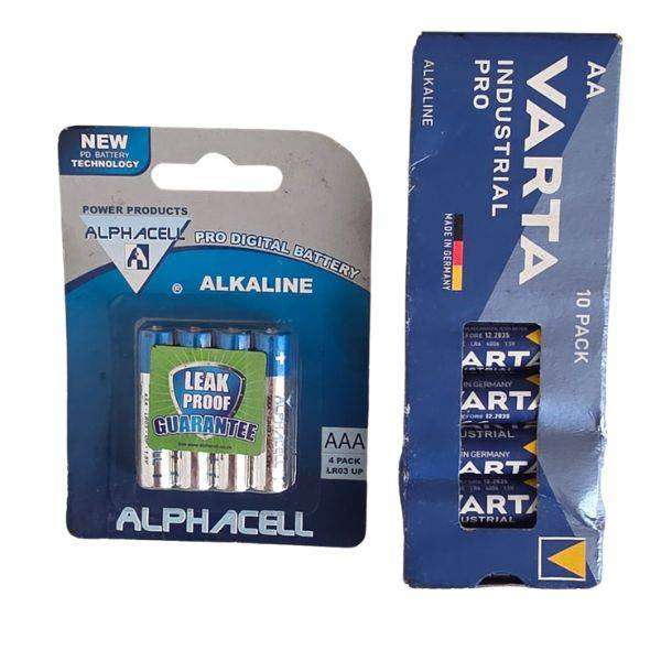 Battery Combo - AlphaCell 4 Pack AA + Varta 10 AAA Pack - Total: 14 x batteries