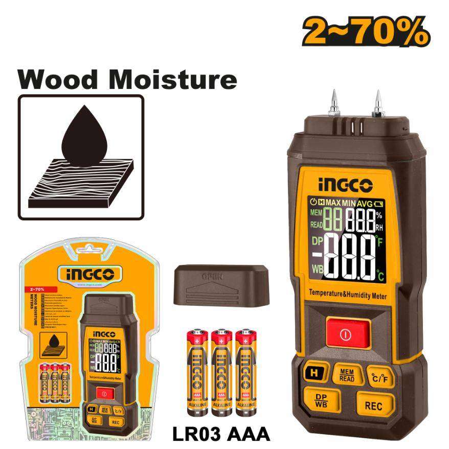 Ingco - Digital Wood Moisture Meter - HETWM031 - Brand New