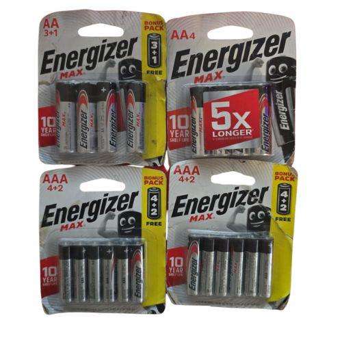 Energizer Max Battery Bundle - AA (8 Batteries) AAA ( 12 Batteries)