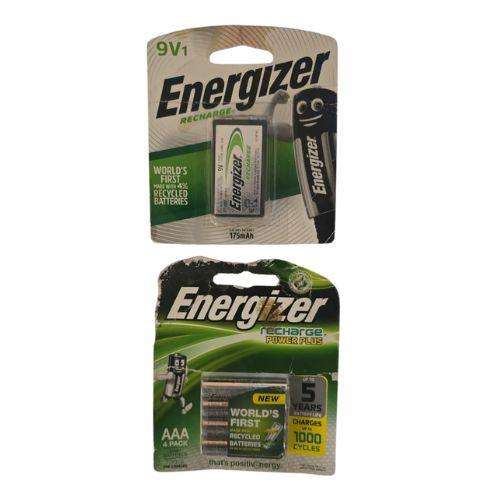 Energizer Recharge Extreme Bundle - (4 Pack AAA+ 1 x 9VOLT Pack)