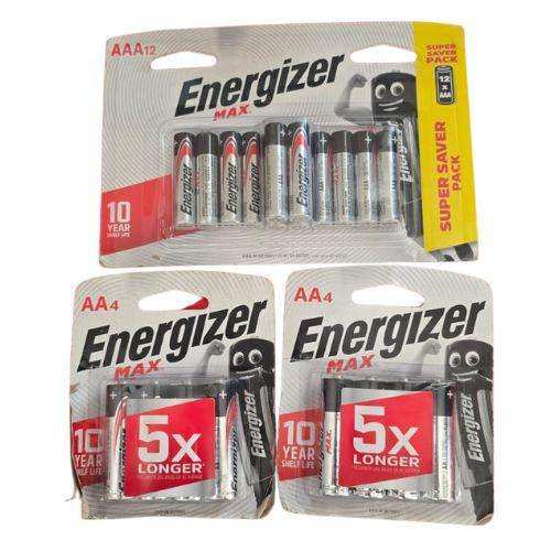 Energizer Max  Bundle - (12 Pack AAA + 4 Pack AA+ 4 Pack AA)