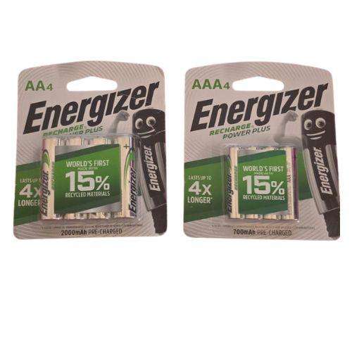Energizer Recharge Power Plus Bundle - (4 Pack AA+ 4 Pack AAA)