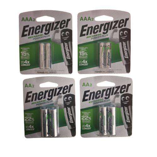 Energizer Recharge Power Plus Bundle - (2 Pack AA+ 2Pack AAA+2 Pack AA+ 2Pack AAA)