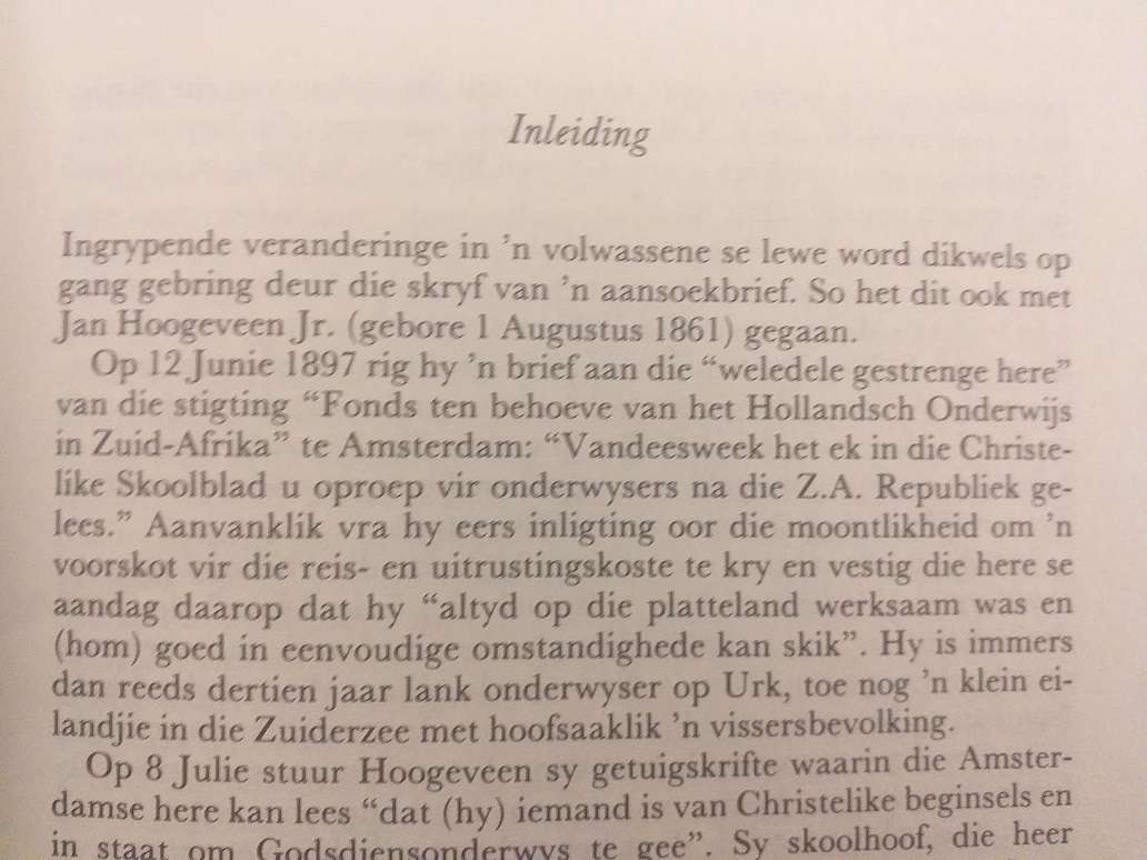 Briewe uit ou Transvaal (Jan Hoogeveen)