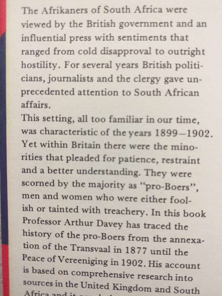 The British Pro Boers 1877-1902 (Arthur Davey)
