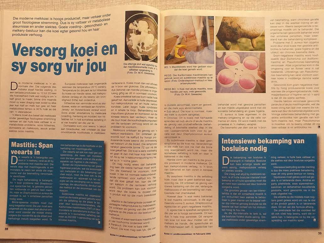 Landbou Weekblad bylaag oor Veesiektes (18 Febr 2005)