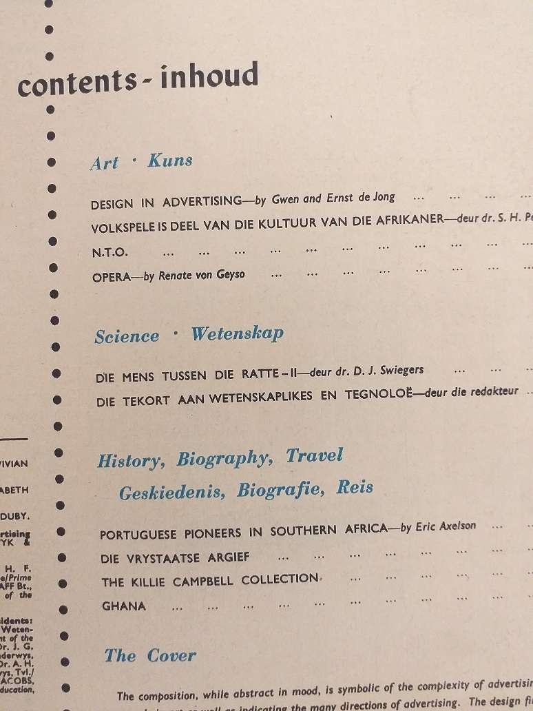 Lantern Tydskrif Magazine Oct-Des 1958 vol 8 nr 2