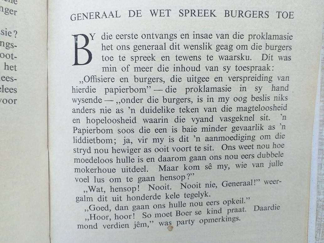 Met Generaal de Wet op kommando (deur sy seun Izak JC de Wet)