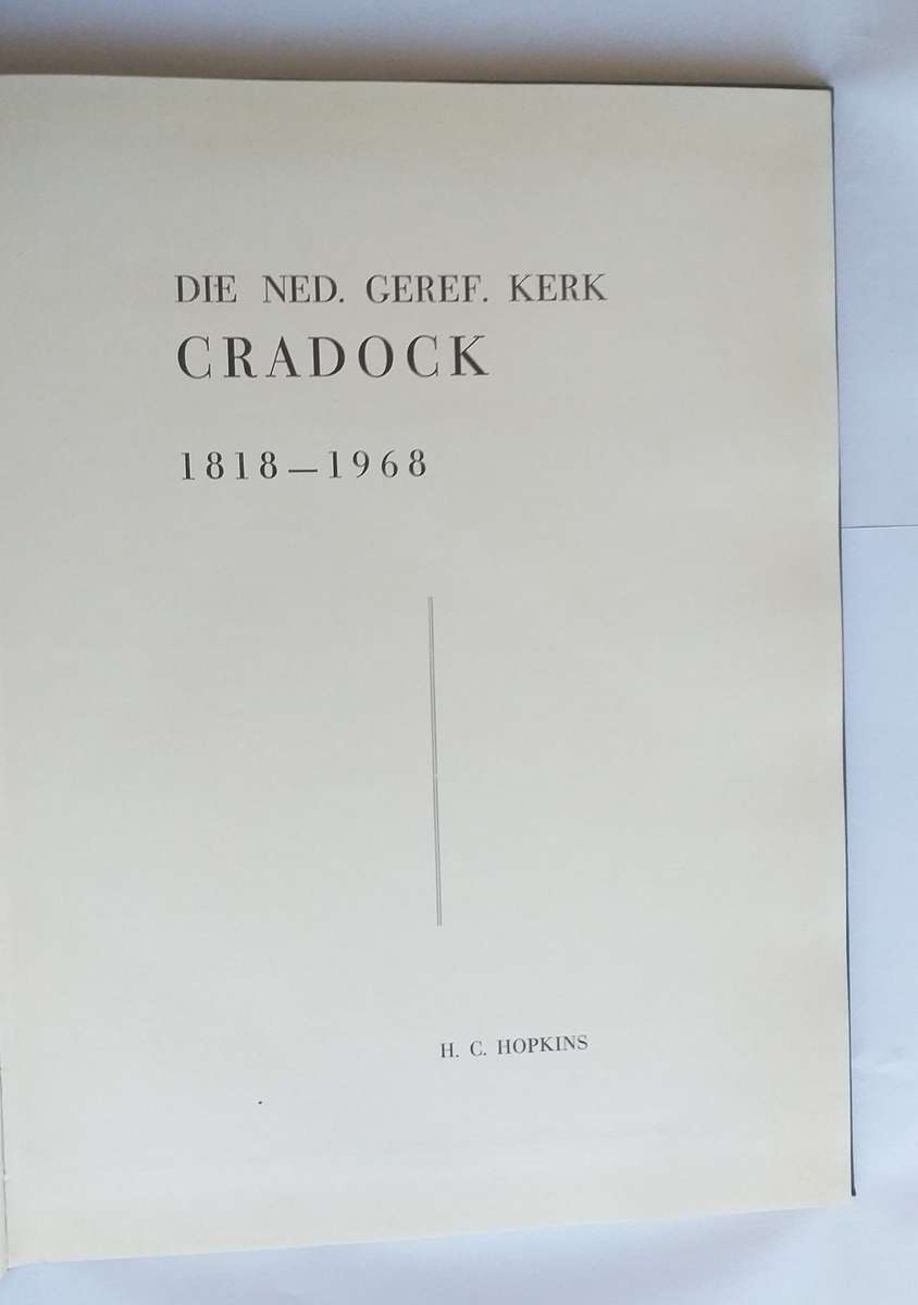 NG Kerk Cradock 1818-1968 (HC Hopkins)