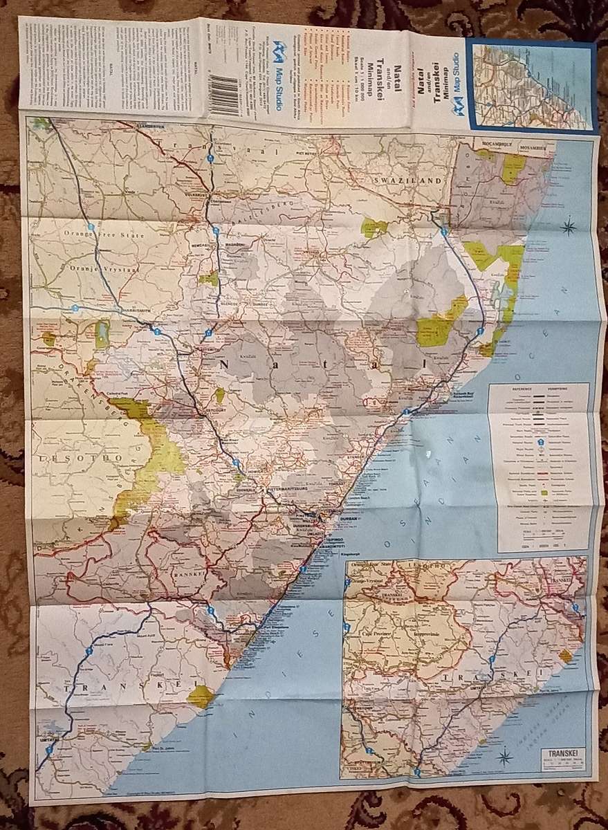 Natal and Transkei Minimap fold open type