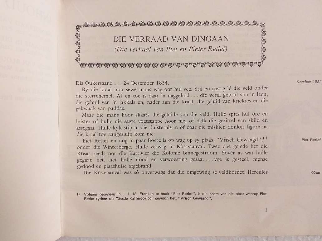 Natalia land van trane (oor die voortrekkers in Natal)