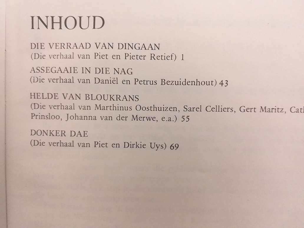 Natalia land van trane (oor die voortrekkers in Natal)