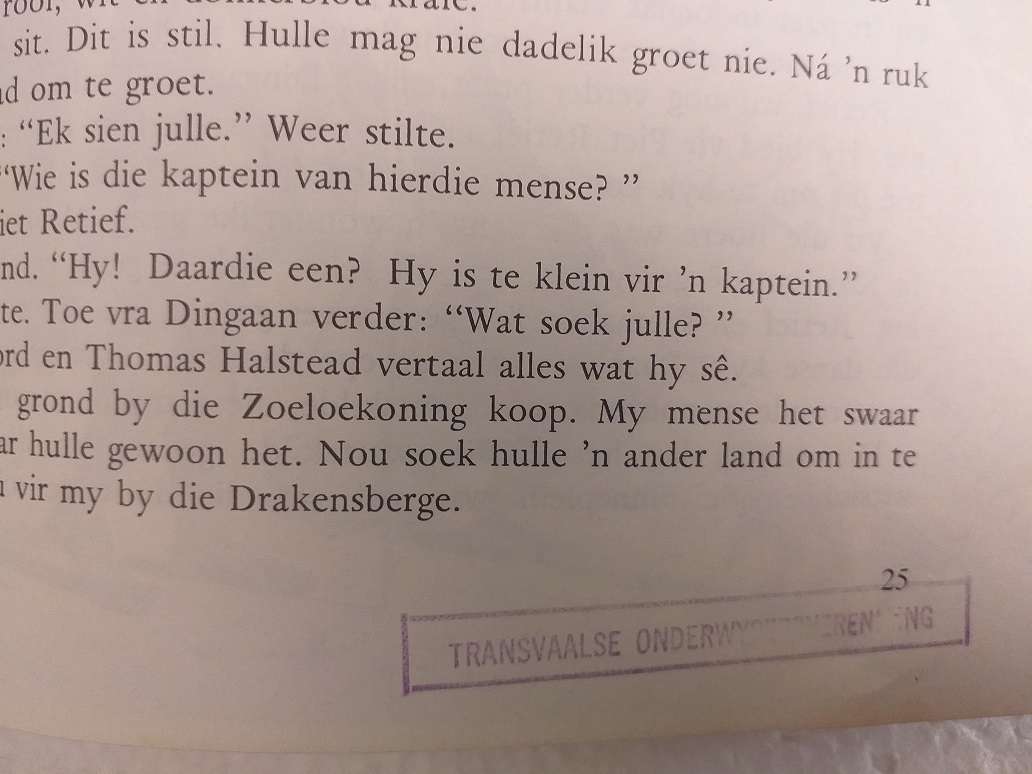 Natalia land van trane (oor die voortrekkers in Natal)