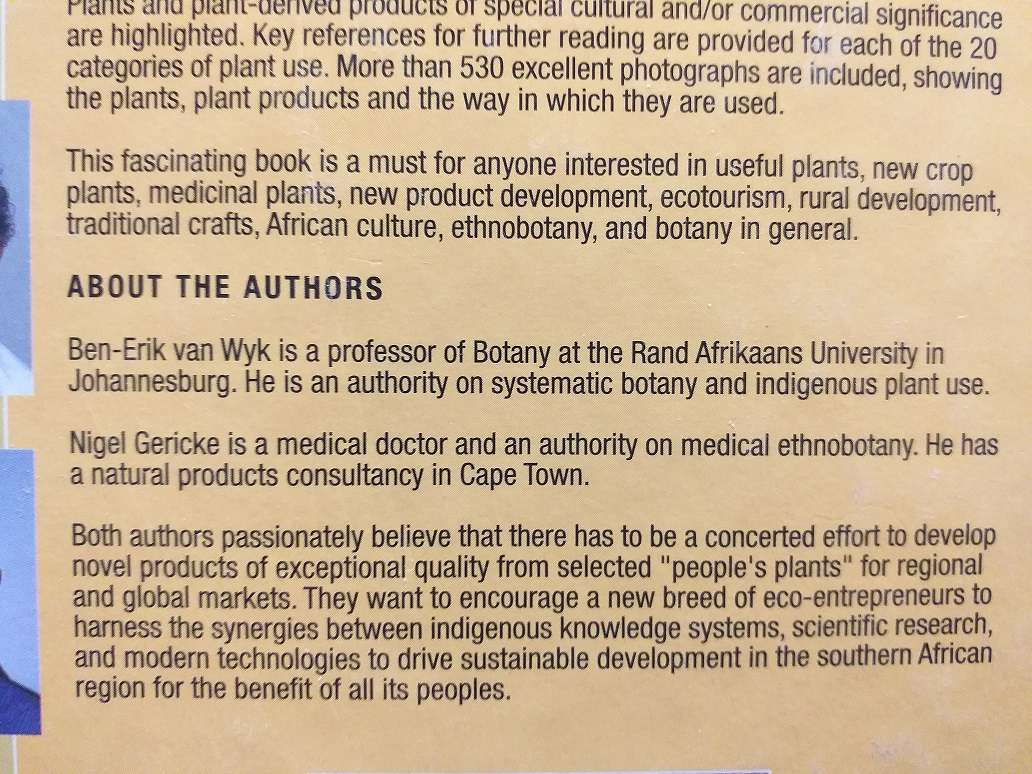 People's plants A Guide to useful plants of Southern Africa (Ben-Erik van Wyk & Nigel Gericke)