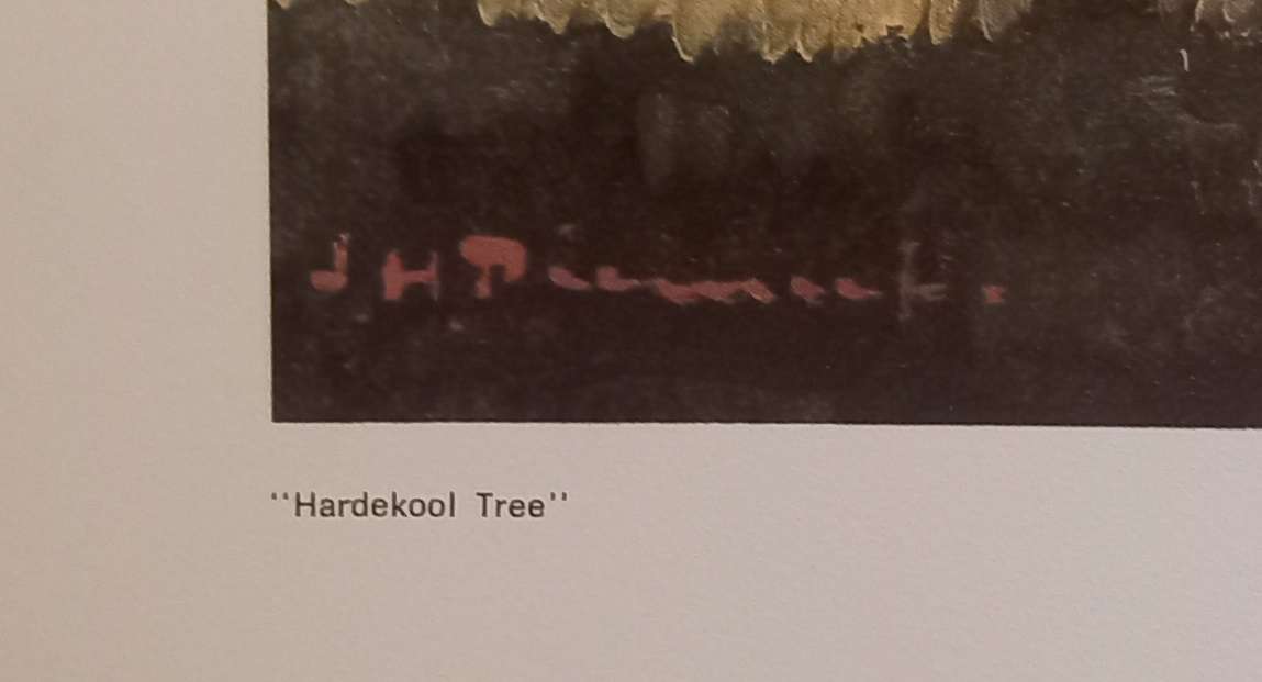 Colour Print JH Pierneef Hardekool tree