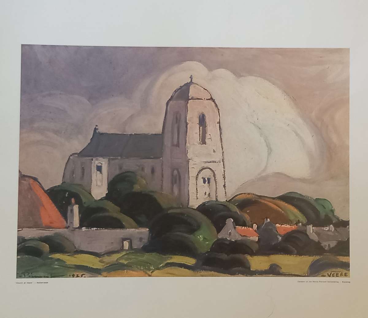 Colour Print JH Pierneef Church at Veere Netherlands 1925