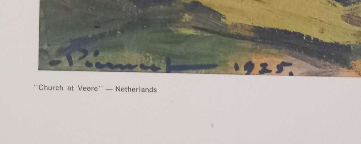 Colour Print JH Pierneef Church at Veere Netherlands 1925