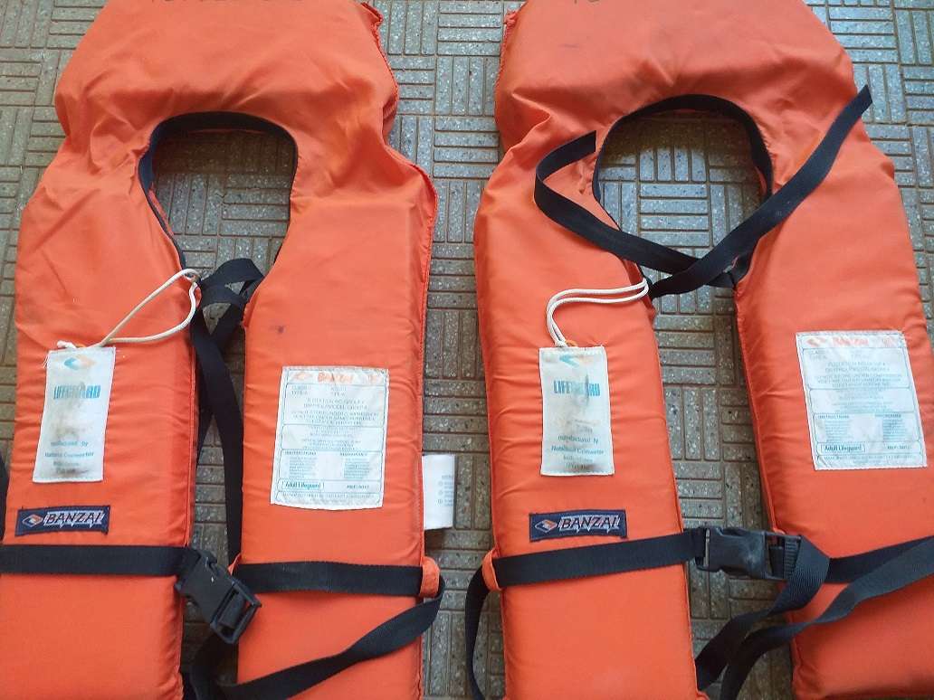 Two antique life jackets sold as a set