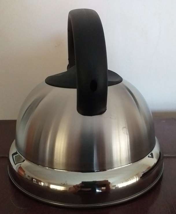 Brand new stovetop stainless steel kettle (for example for gas plate) in box