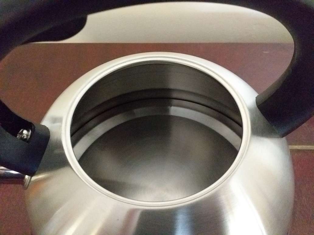 Brand new stovetop stainless steel kettle (for example for gas plate) in box