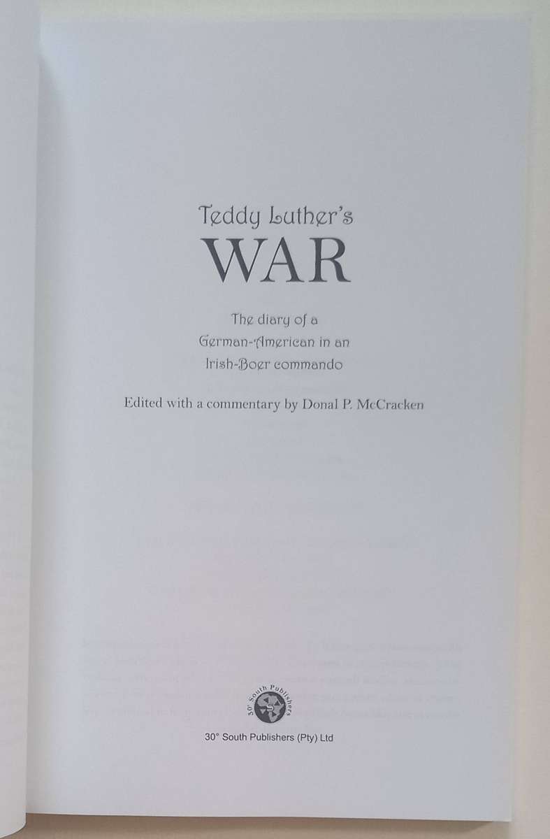 Teddy Luther's War (Donal McCracken) Anglo Boer War