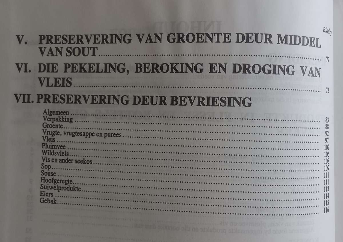 Voedselpreservering (Volksraad Tuisteskepping) 1986