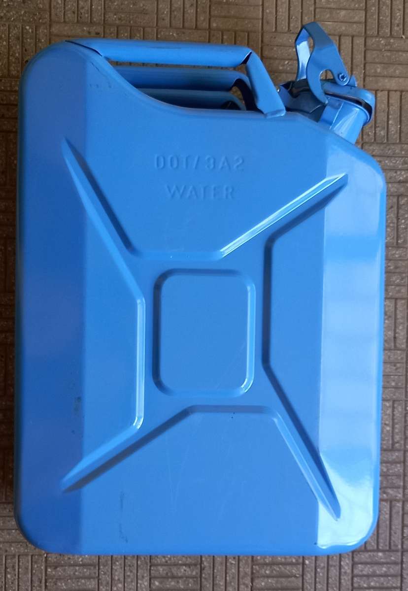 20 L Blue metal water jerry can as used by NATO forces (Pro  Quip)