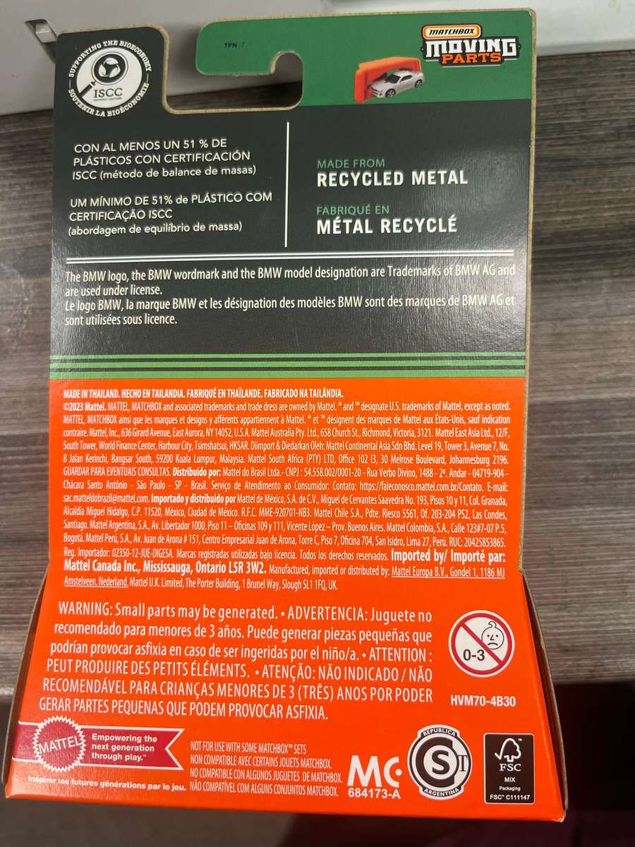 Matchbox BMW CSL moving parts import