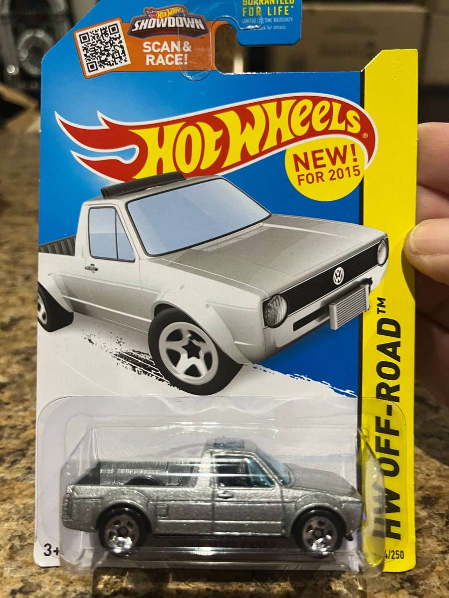 Hot wheels long card import Volkswagen caddy. Silver