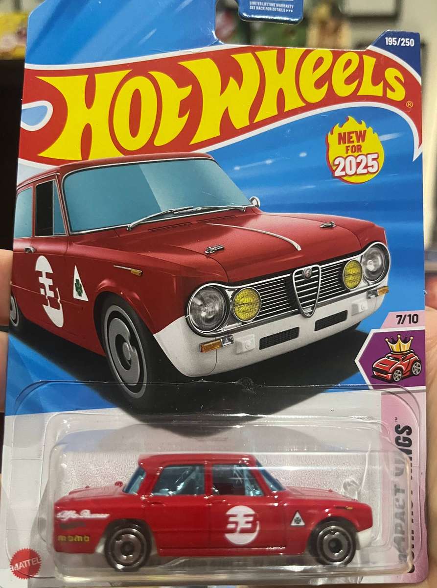 Hot wheels Alfa Guilia long card import.  Red