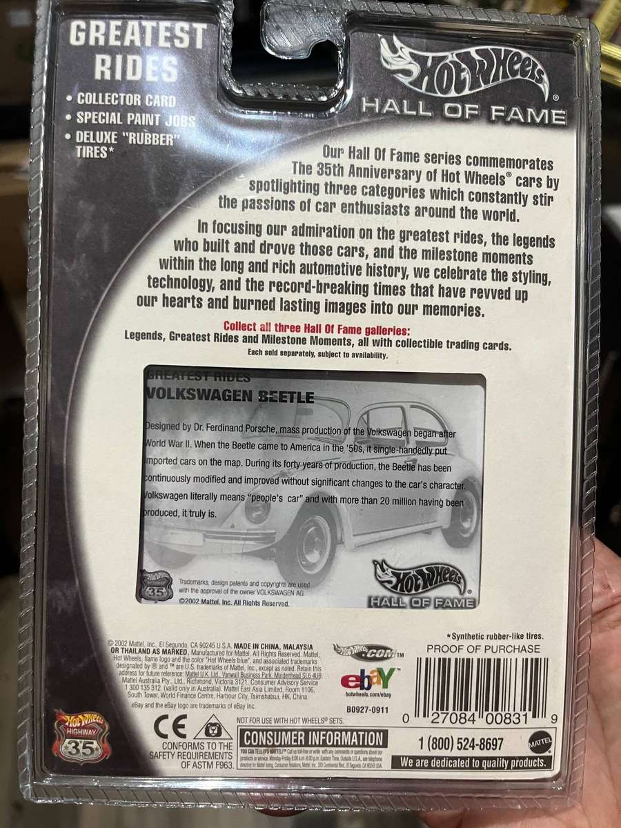 Hot wheels Volkswagen Beetle.  Hall of fame import.