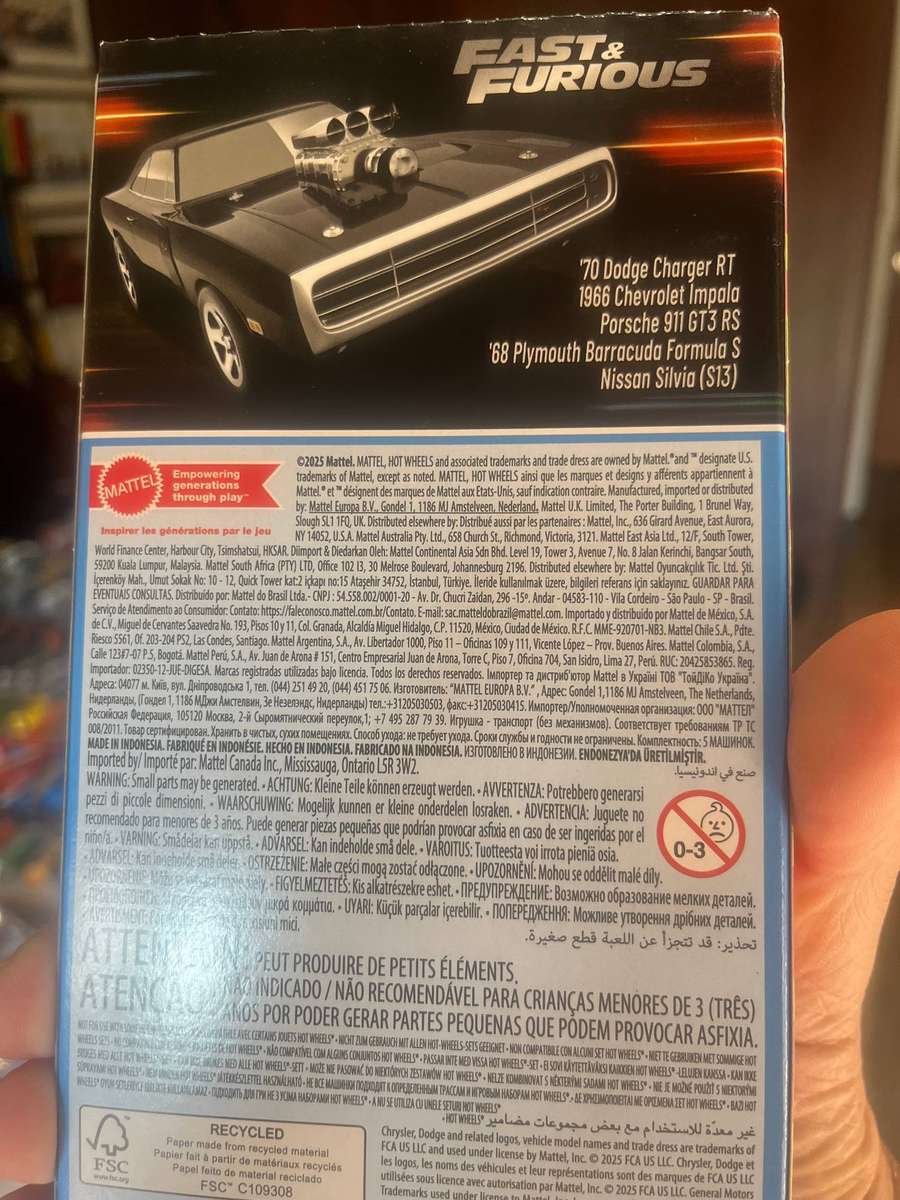 Hot wheels Fast and furious 5 pack 2025/6 release import