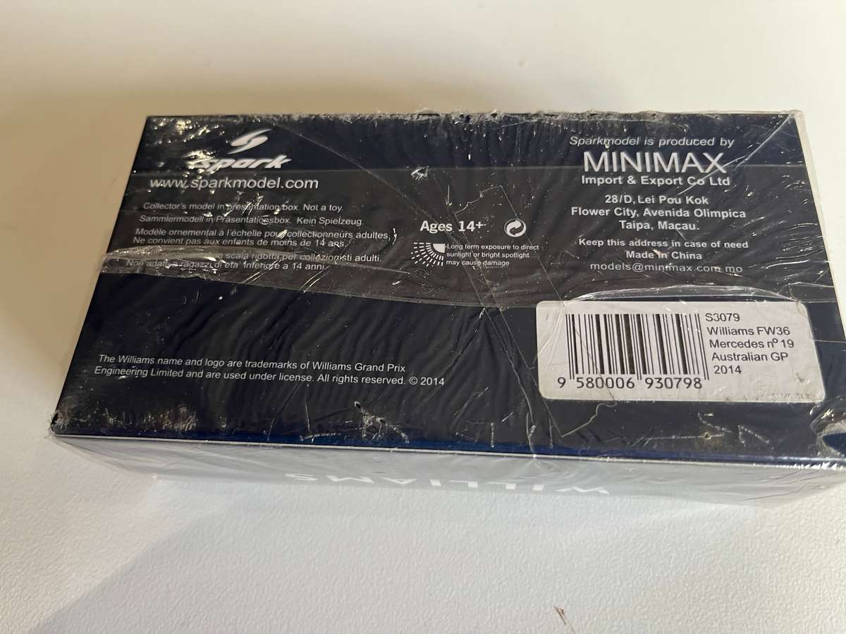 Spark 1/43 Williams Felipa Massa