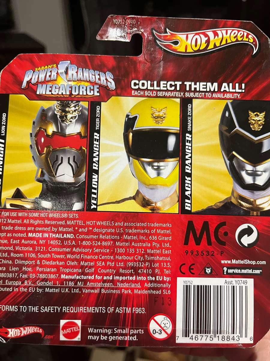 Hot wheels Power rangers black