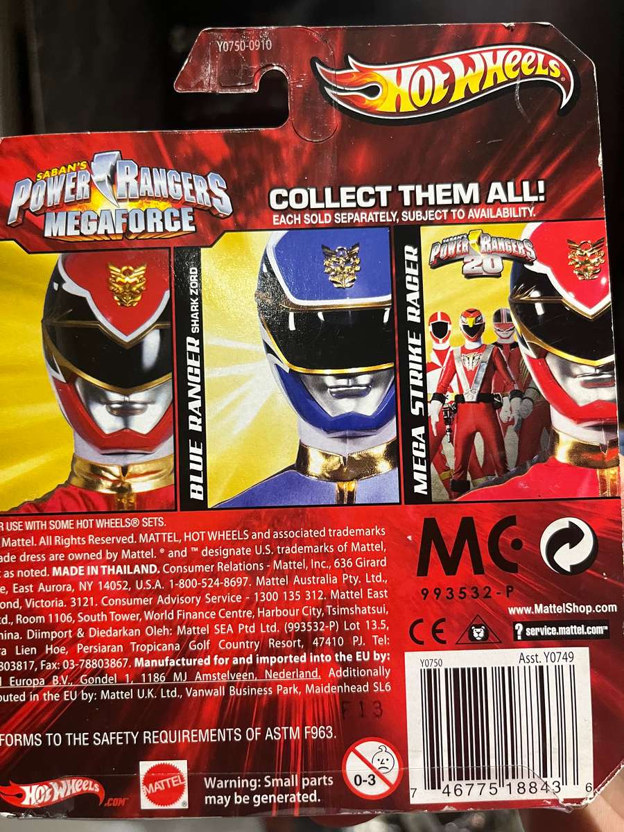 Hot wheels Power rangers blue