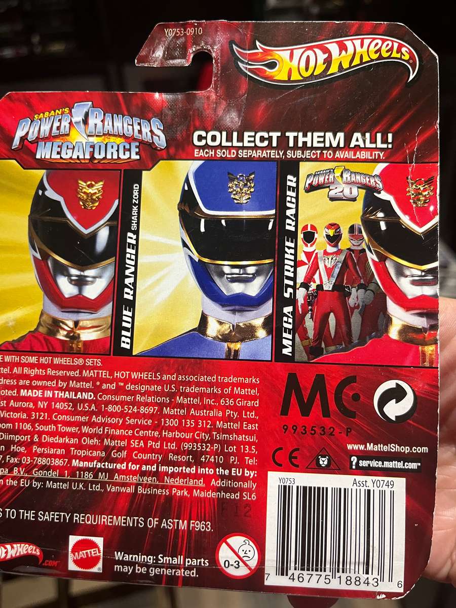 Hot wheels Power rangers red