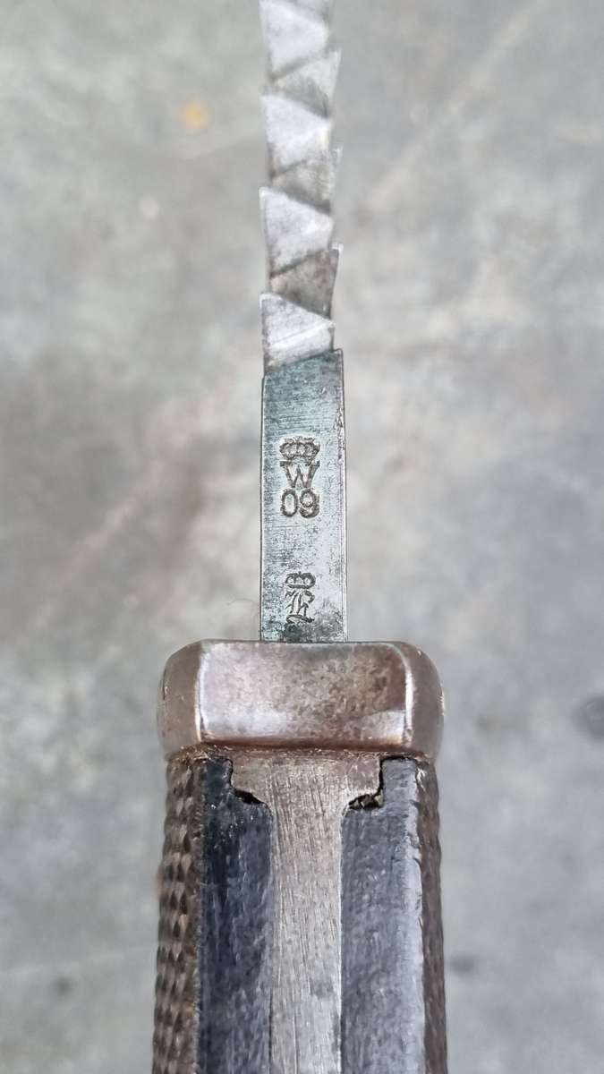 KS98 SAWBACK BAYONET USED BY SHUTZTRUPPE IN DSWA